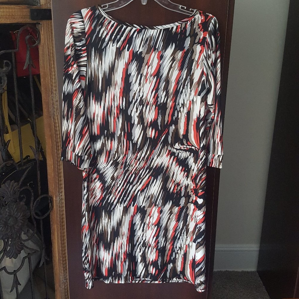 Christin Michaels Graphic Pattern Shift Dress